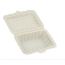 600ml Clamshell Food Packaging Container /Disposable Corn Starch Food Container